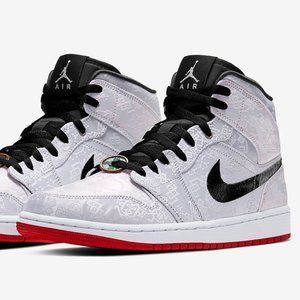 Air jordans 1 MID X CLOT  white